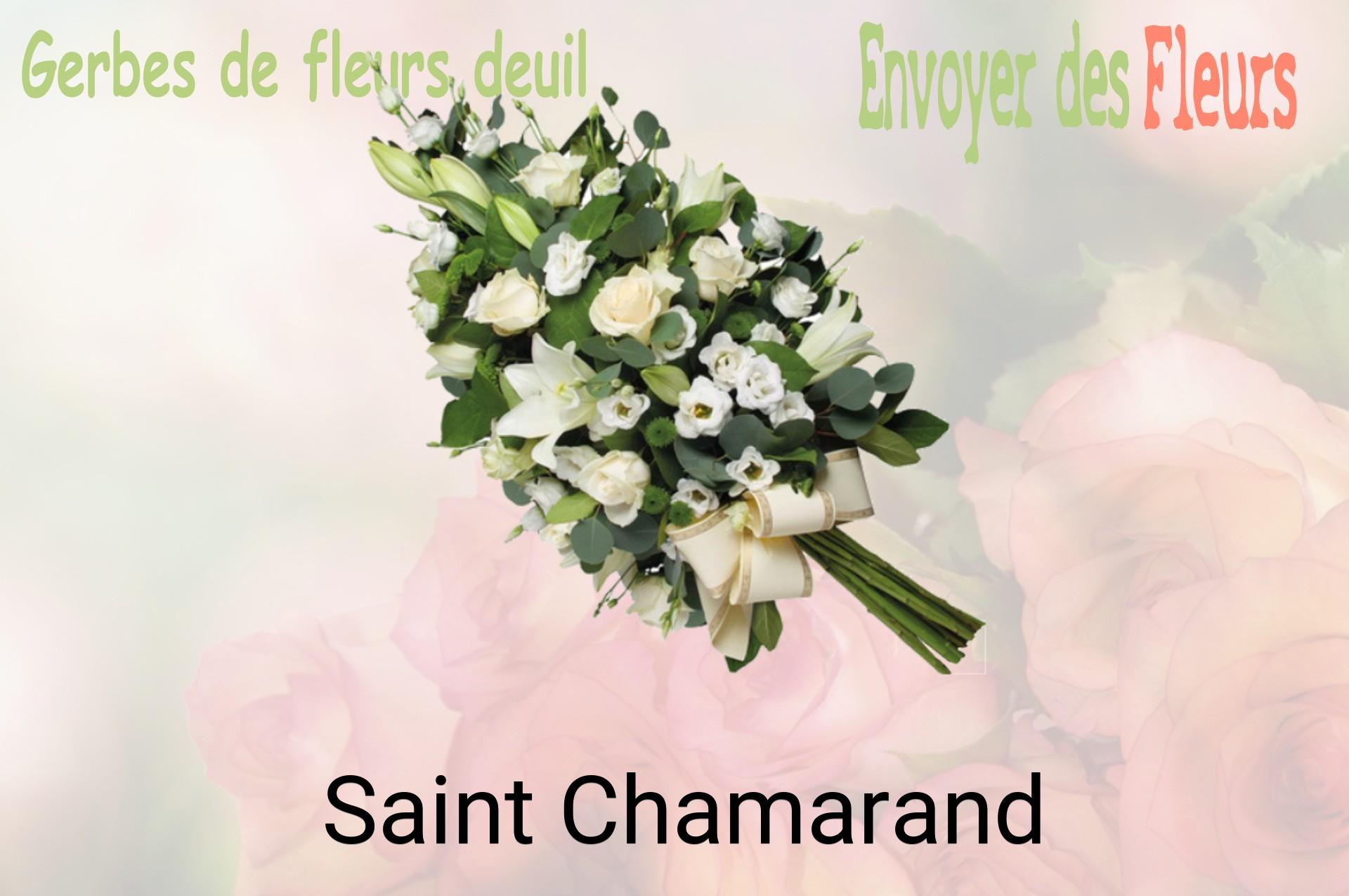 Gerbe de fleurs de deuil livrée à Saint-Chamarand